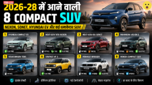 Upcoming Compact SUVs in India: 2026 से 2028 तक आने वाली 8 नई SUV, Nexon से लेकर Hyundai EV तक मचाएंगी धमाल