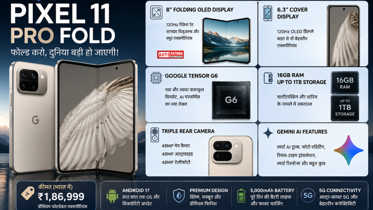 Google Pixel 11 Pro Fold Price in India: ₹1,86,999 में आया धांसू Fold Phone