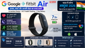 Google Fitbit Air Fitness Tracker: भारत में लॉन्च, कीमत, फीचर्स और 7 दिन की बैटरी
